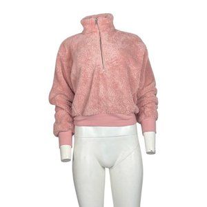 Express Faux Fur Sweatshirt Pink Size XS
